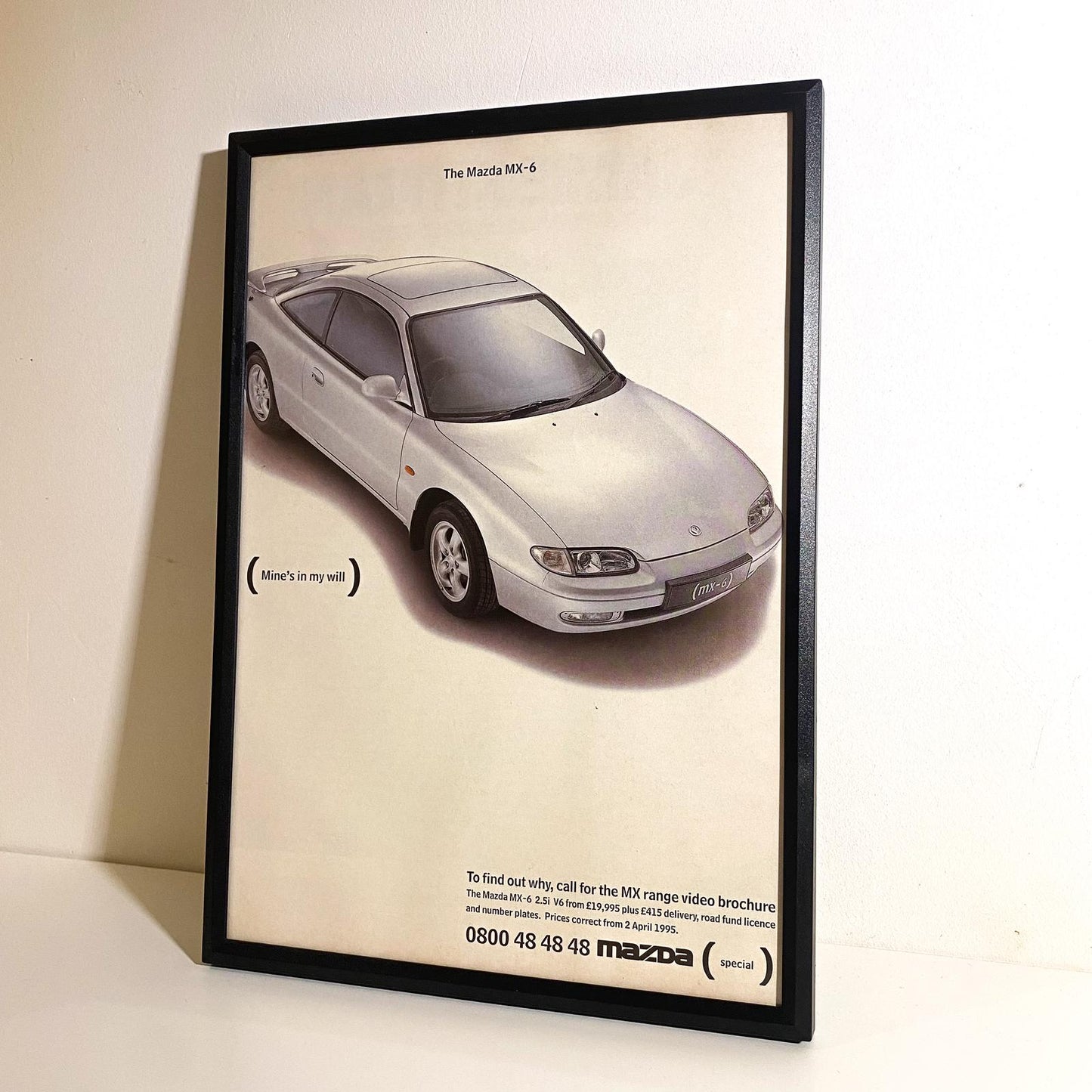 Original Vintage Mazda Mx6 Advert - 1990s