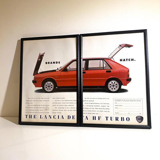 Original Vintage Lancia Delta Turbo Advert - 1980s