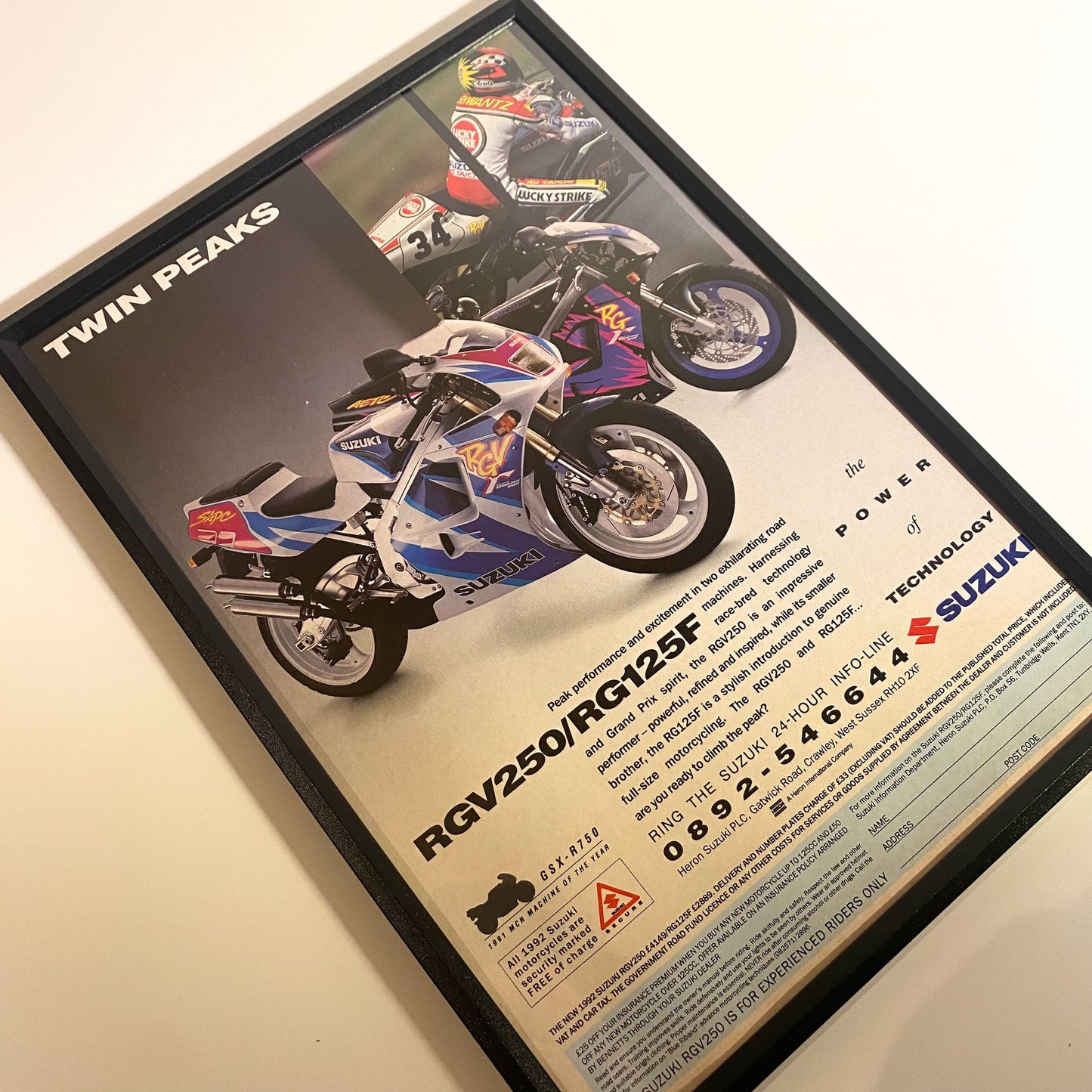 Original 90s Suzuki Motorbikes Advert